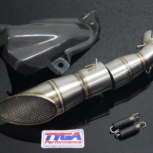 TYGA Endschalldämpfer mesh/slash cut “slip-on” mit Carbon Cover, Yamaha R3