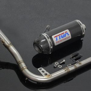 TYGA Auspuffanlage mit Carbon Endschalldämpfer, Honda MSX125  GROM