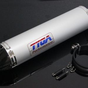 TYGA Endschalldämpfer Aluminium rund / Carbon Endkappe 380mm (4-Takt)