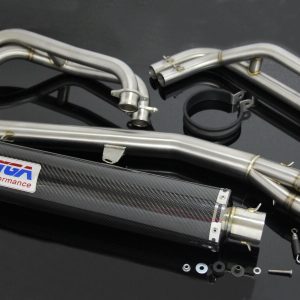 TYGA Racing Auspuffanlage mit Carbon Endschalldämpfer, Kawasaki ZXR400L